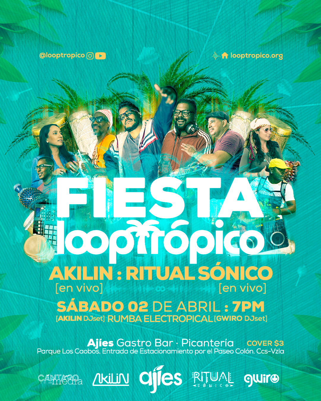 Flyer para evento FIESTA Looptrópico